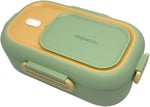 Vagonlife Bento 550ml Lunchbox Tek Katlı Çelik Sefer Tası Yemek Kutusu (Beyaz-Gri)