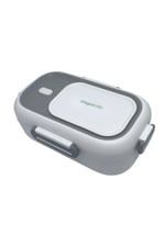 Vagonlife Bento 550ml Lunchbox Tek Katlı Çelik Sefer Tası Yemek Kutusu (Beyaz-Gri)