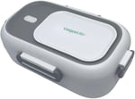 Vagonlife Bento 550ml Lunchbox Tek Katlı Çelik Sefer Tası Yemek Kutusu (Beyaz-Gri)