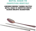 Vagonlife Bento 620ml Lunchbox Tek Katlı 3 Bölmeli Çelik Sefer Tası Yemek Kutusu (Turkuaz)