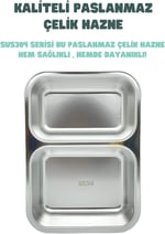 Vagonlife Bento 700ml Lunchbox Tek Katlı 2 Bölmeli Çelik Sefer Tası Yemek Kutusu (Pembe)
