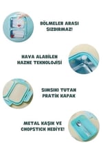 Vagonlife Bento 700ml Lunchbox Tek Katlı 2 Bölmeli Çelik Sefer Tası Yemek Kutusu (Pembe)