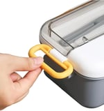 Vagonlife Bento 900ml Lunchbox 1 Katlı 3 Bölmeli Çelik Sefer Tası Yemek Kutusu (Mavi)