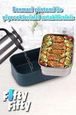 Vagonlife Bento Lunch Box 1600 ML 2 Kat Yeni Nesil Sefer Tası Paslanmaz Çelik -FFLBOX2221 (Pembe)