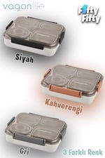 Vagonlife Büyük Ebat 1200 ML (Sızdırmaz,Karışmaz 4 Bölmeli) Lunch Box Yeni Nesil Sefer Tası -FF7080
