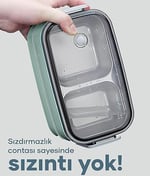 Vagonlife Horly Iki Katlı Paslanmaz Çelik Kolay Kilitlenir Sefer Tası… (Yeşil)