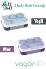 Vagonlife Lunch Box 1000 ML (Sızdırmaz,Karışmaz 5 Hazneli) Yeni Nesil Sefer Tası -FFLBOX40097