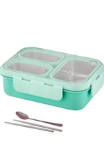 Vagonlife Lunch Box 620 ML Tek Kat Üç Bölmeli Metal Kaşıklı Yeni Nesil Sefer Tası-FFLBOX7097