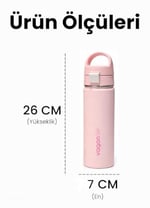 Vagonlife Paslanmaz Çelik Su Matarası - 550 ml Tek Kapak Çift Kullanım Taşıma Kulplu Termos (Yeşil)