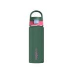 Vagonlife Paslanmaz Çelik Su Matarası - 550 ml Tek Kapak Çift Kullanım Taşıma Kulplu Termos (Yeşil)