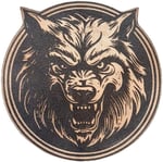 Vahşi Kurt -Yuvarlak Deri Peç - Arma - Wolf Leather Patch