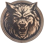 Vahşi Kurt -Yuvarlak Deri Peç - Arma - Wolf Leather Patch