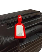 Valiz Etiketi, Valiz isimliği, 3 Adet Plastik Bavul İsimlik, Seyahat Bavul Bagaj El Çantası İsimliği, Su Geçirmez, Çanta Aksesuarı, Çanta İçin İsimlik (Kırmızı)