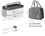 Valkyrie 1350 ml Termal Yemek Kabı Seti – Çelik Bölmeli Sızdırmaz Lunch Box + Isı Yalıtımlı Çanta