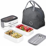 Valkyrie 1350 ml Termal Yemek Kabı Seti – Çelik Bölmeli Sızdırmaz Lunch Box + Isı Yalıtımlı Çanta