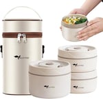 Valkyrie 3 Gözlü Paslanmaz Çelik Isı Yalıtımlı Yemek Kabı Seti Çantalı 304 Steel 2 x 420ml + 550ml
