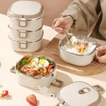 Valkyrie 3 Katlı Yemek Kabı 2100 ml – Termal Çantalı Lunch Box, 304 Paslanmaz Çelik, BPA İçermez