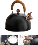 Valkyrie 3L Düdüklü Kettle Su Isıtıcı Çaydanlık Paslanmaz Çelik Yüksek Islıklı Siyah