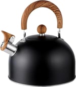 Valkyrie 3L Düdüklü Kettle Su Isıtıcı Çaydanlık Paslanmaz Çelik Yüksek Islıklı Siyah
