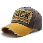 Valkyrie Rock Eskitme Trucker Şapka Unisex Metal Tokalı Ayarlanabilir Vintage Hardal