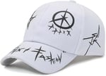 Valkyrie Trucker Şapka Unisex Metal Tokalı Ayarlanabilir Beyzbol Beyaz