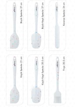 VALLETTA DRONGO 6'LI SPATULA SET BEYAZ RENKLİ NOKTALI