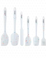 VALLETTA DRONGO 6'LI SPATULA SET BEYAZ RENKLİ NOKTALI