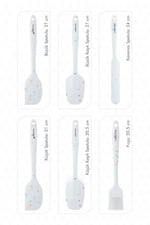 VALLETTA DRONGO 6'LI SPATULA SET BEYAZ RENKLİ NOKTALI
