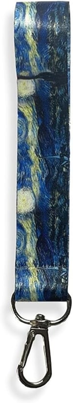 Van Gogh Yıldızlı Geceler 4 Lü Set Boyun ipi Anahtarlık Yoyo Yaka Kartlığı