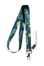 Van Gogh Yıldızlı Geceler 4 Lü Set Boyun ipi Anahtarlık Yoyo Yaka Kartlığı