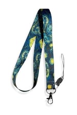 Van Gogh Yıldızlı Geceler 4 Lü Set Boyun ipi Anahtarlık Yoyo Yaka Kartlığı