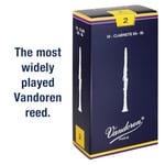 Vandoren CR102 Bb Klarnet için Geleneksel Kamışlar Güç 2; 10'lu kutu