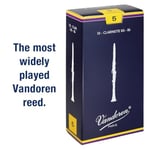 Vandoren CR105 Bb Klarnet Geleneksel Kamış Gücü 5; 10'lu Kutu - Seçenekler: Strength 1, 2, Strength 2.5, Strength 5, Klarnet...