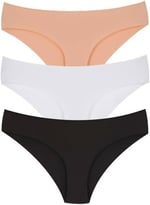Vanilya Secret Kadın Renkli Düşük Bel Dikişsiz Lazer Kesim Külot 3'lü Paket