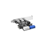 Vantec Dahili 20 pinli Ana Kart (UGT-PC345) ile 4 Bağlantı Noktalı USB 3.0 PCIe