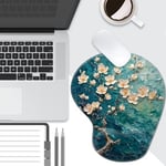 Varsamp ergonomik fare altlığı, bilek desteği ile, rahat jel bilek ve kaymaz PU taban ile ağrı kesici, bilgisayar, dizüstü bilgisayar, ofis, ev için (çiçek-4)