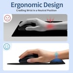 Varsamp ergonomik fare altlığı, bilek desteği ile, rahat jel bilek ve kaymaz PU taban ile ağrı kesici, bilgisayar, dizüstü bilgisayar, ofis, ev için (çiçek-4)