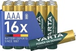 VARTA POWER ON DEMAND Rech.AAA 1000mAh 2x8 Foil - Seçenekler: 16 stuks, 4 stuks + Batterij Oplader, AAA 1000 mAh, AA...