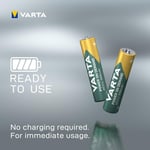VARTA POWER ON DEMAND Rech.AAA 1000mAh 2x8 Foil - Seçenekler: 16 stuks, 4 stuks + Batterij Oplader, AAA 1000 mAh, AA...