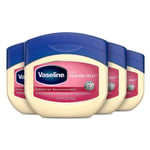 Vaseline Petroleum Jelly Bebek Cilt Bakımı Koruyucu ve Saf 4 Sayım Kuru Cildi Tedavi Eder ve Bezin Döküntüsünden Şişmiş Cildi Önler Hipoalerjenik ve Ciltte Nazik 13 Oz