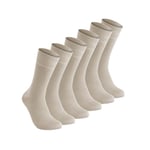 Vegan Ve Organik Bambu Unisex Soket Bej Çorap 6'lı