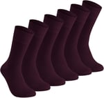 Vegan Ve Organik Bambu Unisex Soket Bordo Çorap 6'lı