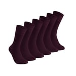 Vegan Ve Organik Bambu Unisex Soket Bordo Çorap 6'lı