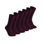Vegan Ve Organik Bambu Unisex Soket Bordo Çorap 6'lı