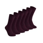 Vegan Ve Organik Bambu Unisex Soket Bordo Çorap 6'lı
