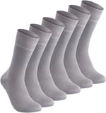 Vegan Ve Organik Bambu Unisex Soket Gri Çorap 6'lı