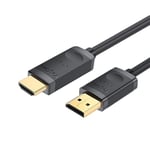 VegGieg 4K 30Hz DisplayPort to HDMI Dönüştürücü Kablo 3 Metre - Seçenekler: 3 Metre, 1.5 Metre, 5 Metre
