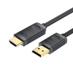 VegGieg 4K 30Hz DisplayPort to HDMI Dönüştürücü Kablo 3 Metre - Seçenekler: 3 Metre, 1.5 Metre, 5 Metre