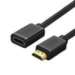 VegGieg 4K 60Hz Dişi Erkek HDMI 2.0 Uzatma Kablosu 1 Metre - Seçenekler: 1 Metre, 1.5 Metre, 2 Metre