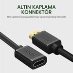 VegGieg 4K 60Hz Dişi Erkek HDMI 2.0 Uzatma Kablosu 1 Metre - Seçenekler: 1 Metre, 1.5 Metre, 2 Metre